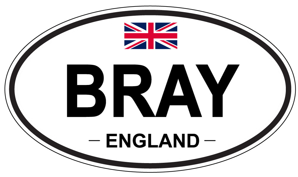 BRAY, ENGLAND - Oval Sticker