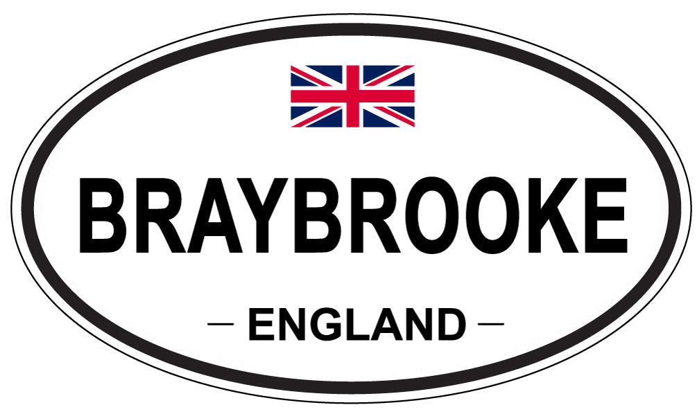 BRAYBROOKE, ENGLAND - Oval Sticker