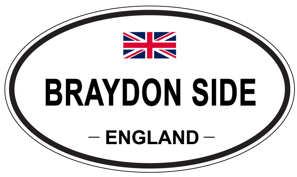 BRAYDON SIDE, ENGLAND - Oval Sticker