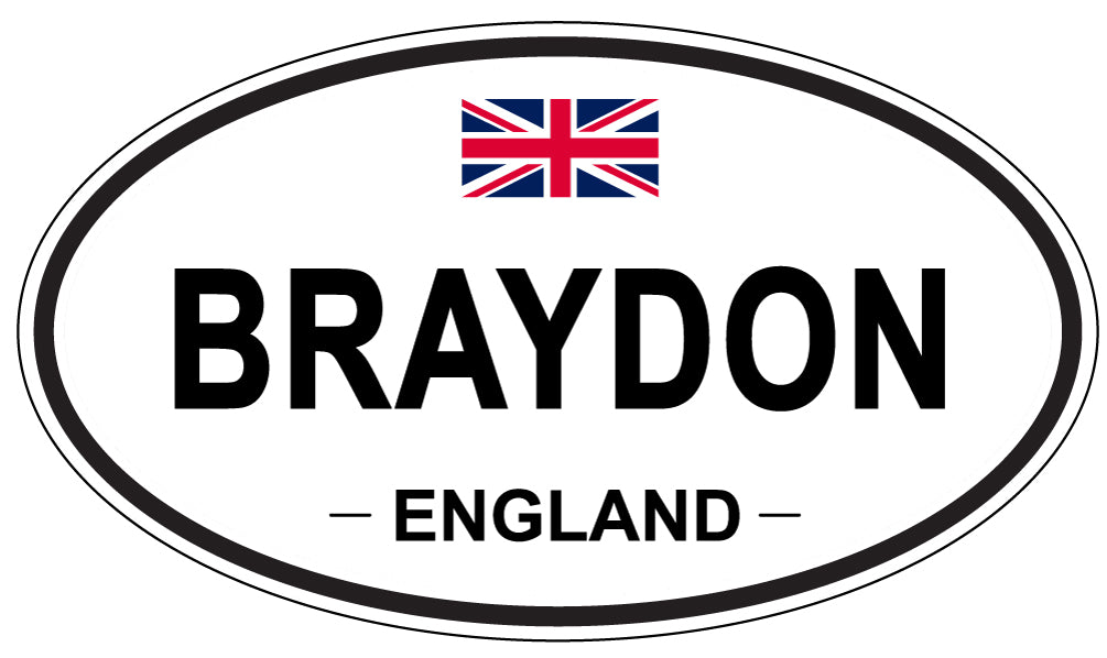 BRAYDON, ENGLAND - Oval Sticker