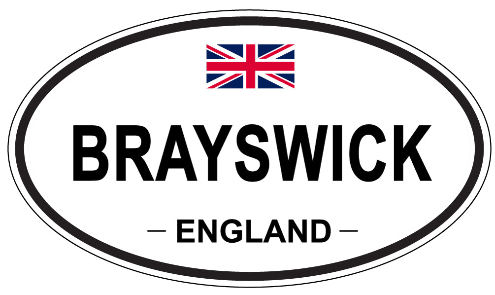 BRAYSWICK, ENGLAND - Oval Sticker