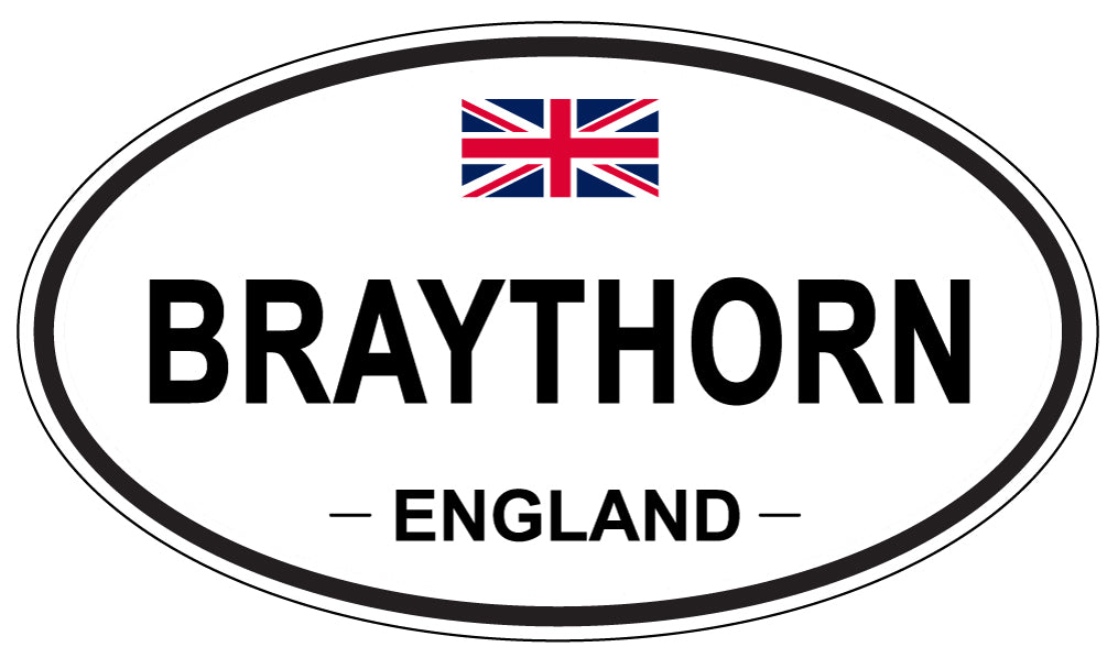 BRAYTHORN, ENGLAND - Oval Sticker