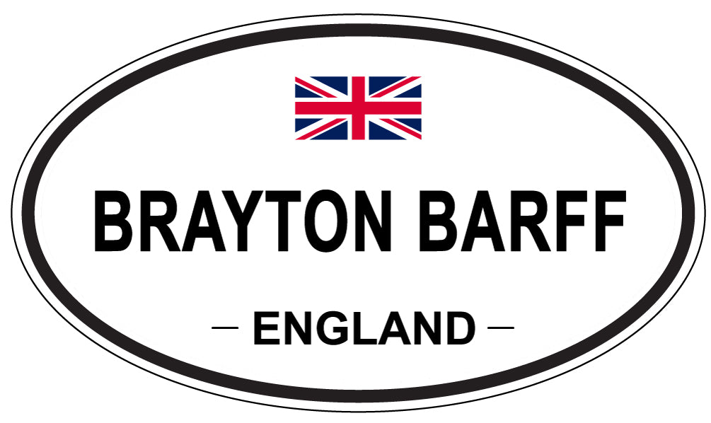 BRAYTON BARFF, ENGLAND - Oval Sticker