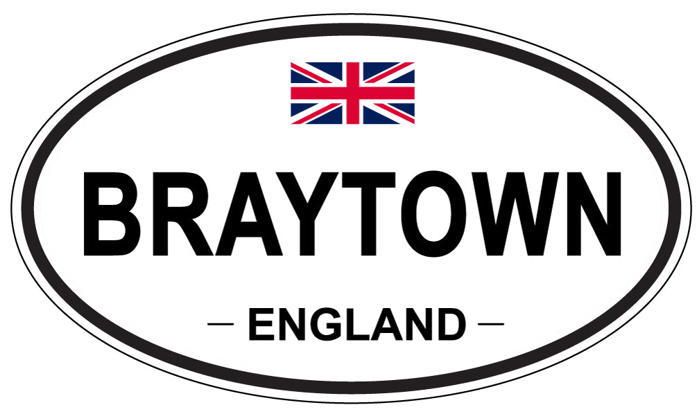 BRAYTOWN, ENGLAND - Oval Sticker