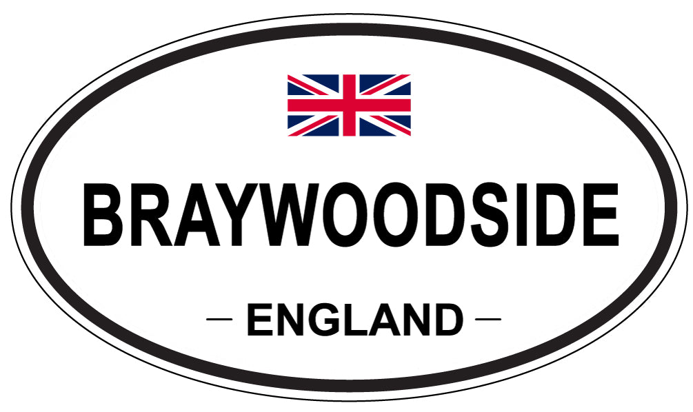 BRAYWOODSIDE, ENGLAND - Oval Sticker