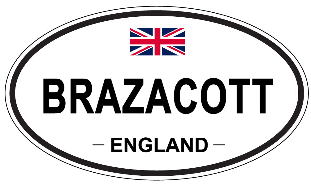 BRAZACOTT, ENGLAND - Oval Sticker