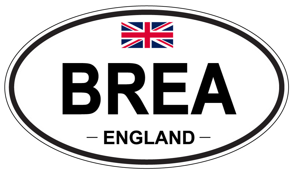 BREA, ENGLAND - Oval Sticker