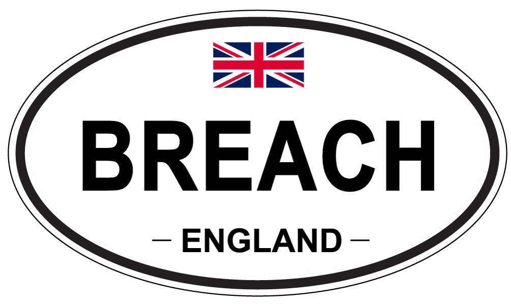 BREACH, ENGLAND - Oval Sticker