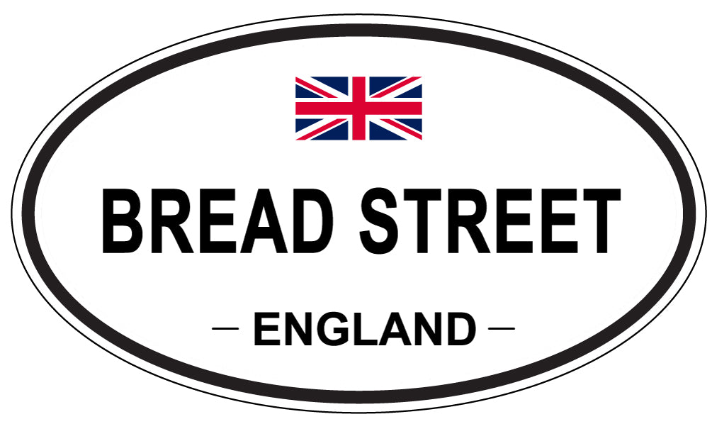 BREAD STREET, England - Oval Magnet