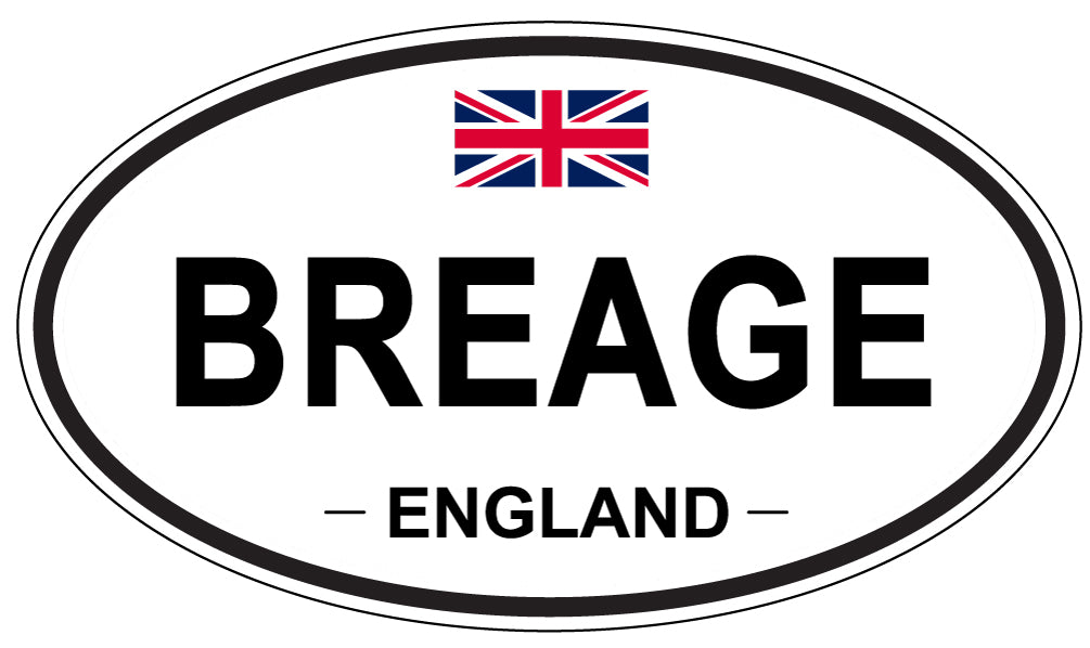 BREAGE, ENGLAND - Oval Sticker