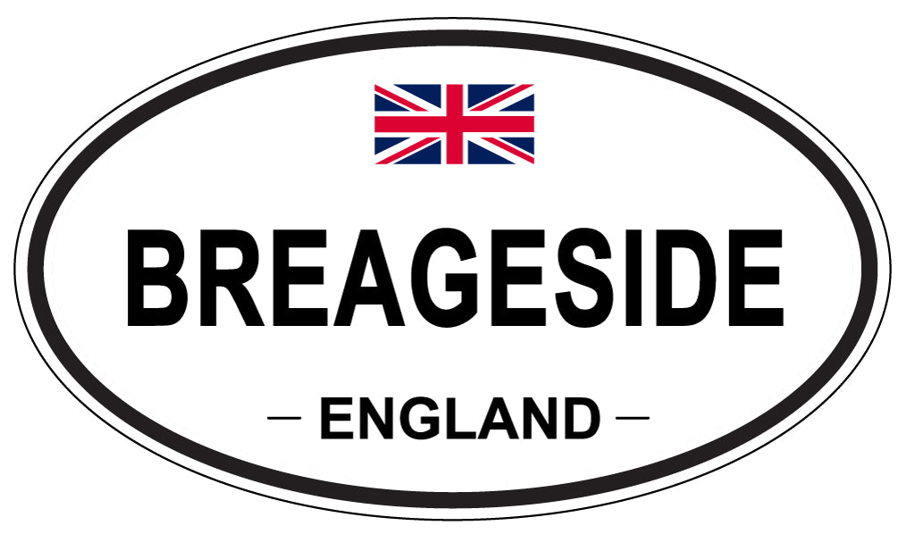 BREAGESIDE, ENGLAND - Oval Sticker