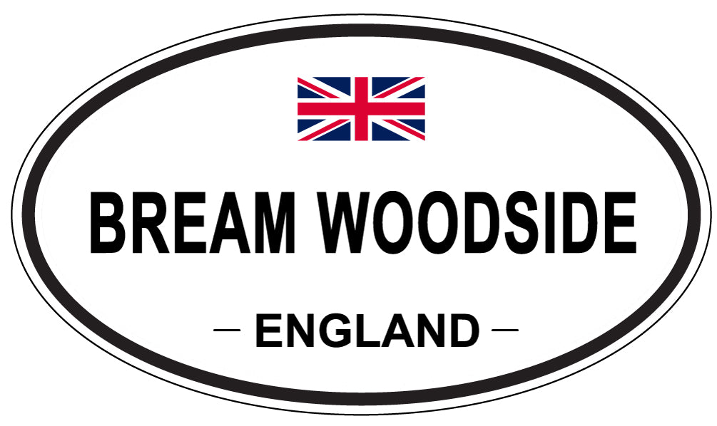 BREAM WOODSIDE, ENGLAND - Oval Sticker