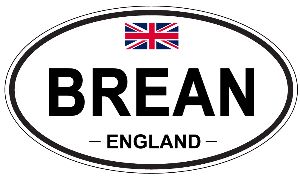 BREAN, ENGLAND - Oval Sticker