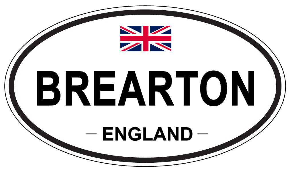 BREARTON, ENGLAND - Oval Sticker
