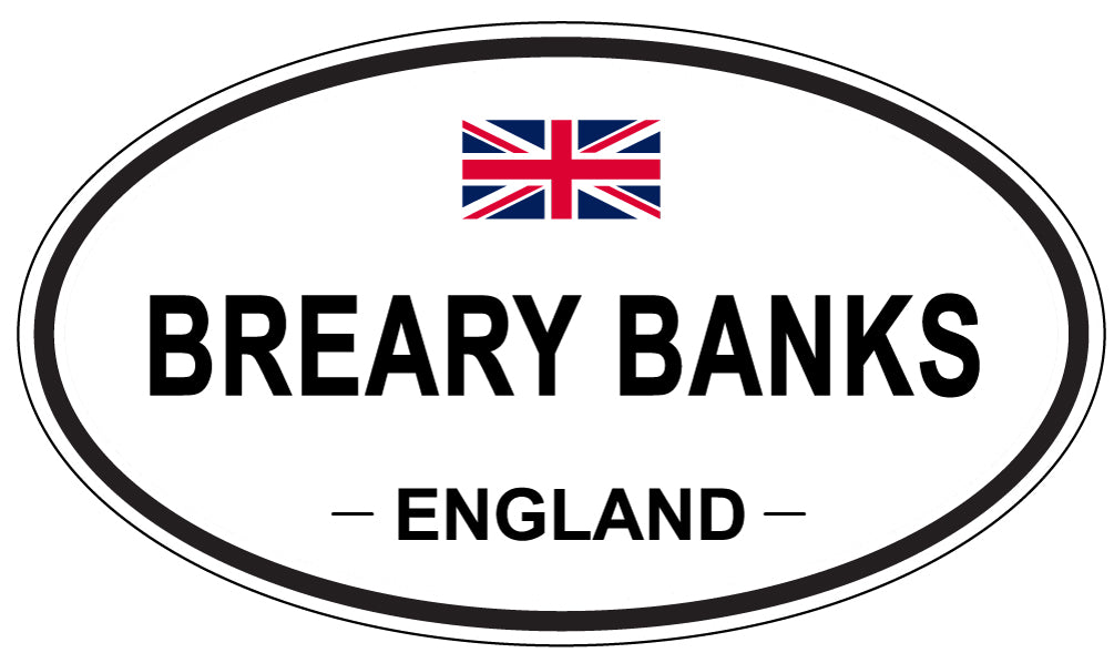 BREARY BANKS, ENGLAND - Oval Sticker