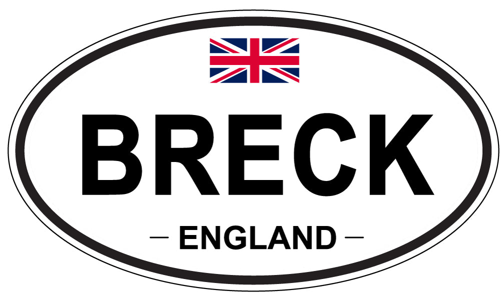 BRECK, ENGLAND - Oval Sticker