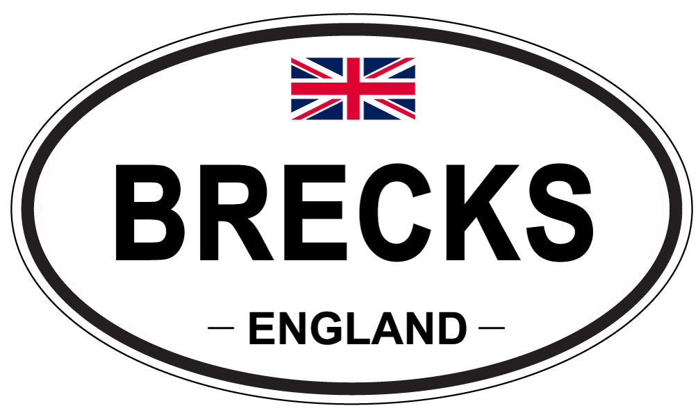 BRECKS, ENGLAND - Oval Sticker