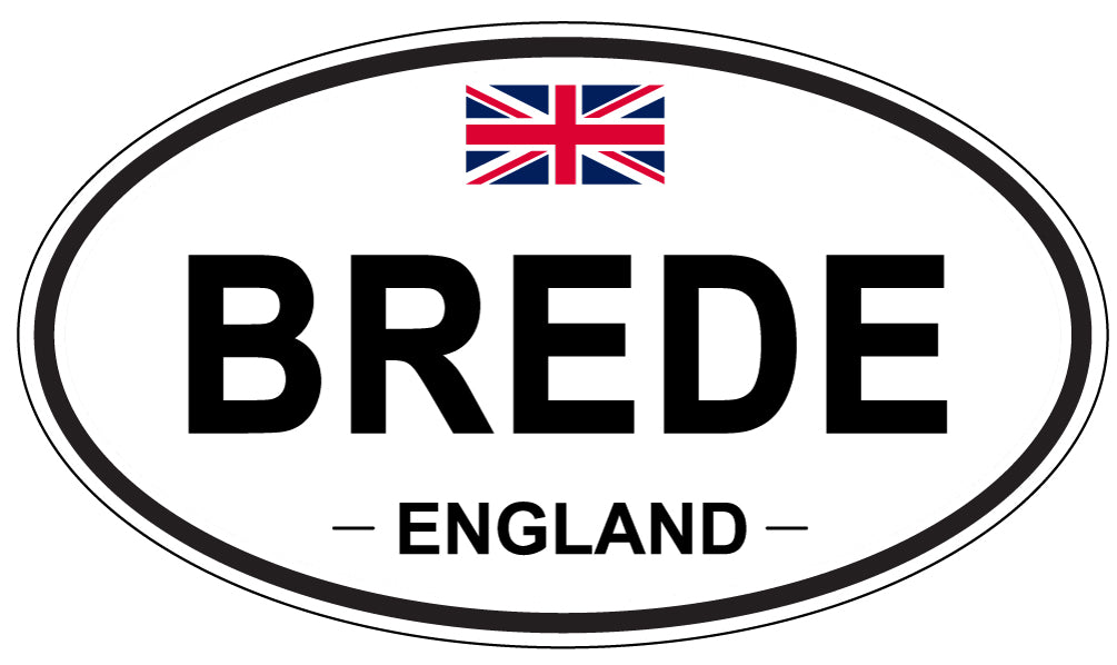 BREDE, ENGLAND - Oval Sticker