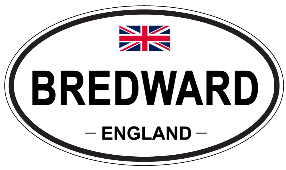 BREDWARD, ENGLAND - Oval Sticker