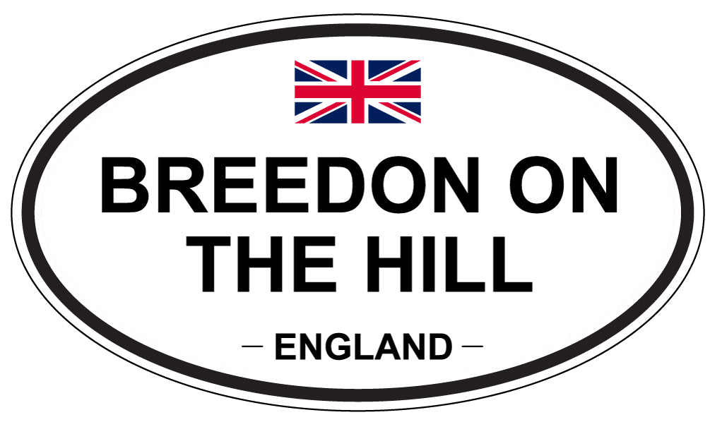 BREEDON ON THE HILL, ENGLAND - Oval Sticker