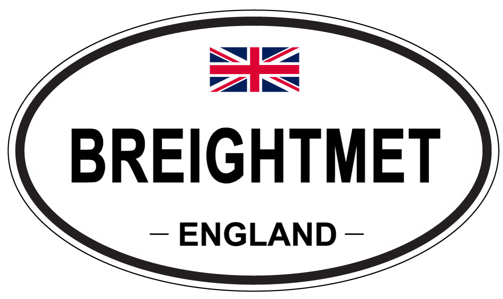 BREIGHTMET, ENGLAND - Oval Sticker