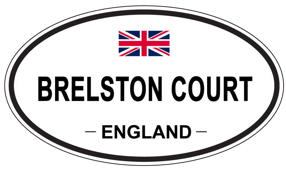 BRELSTON COURT, ENGLAND - Oval Sticker