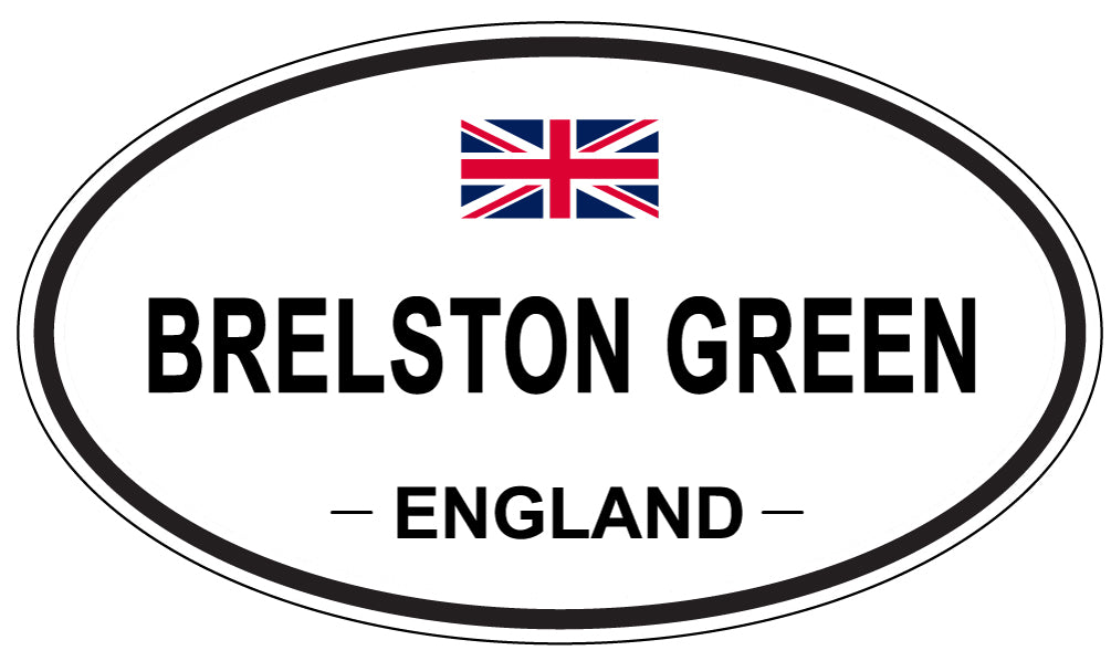 BRELSTON GREEN, ENGLAND - Oval Sticker