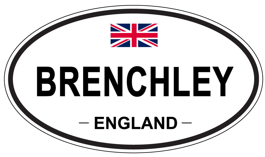 BRENCHLEY, ENGLAND - Oval Sticker