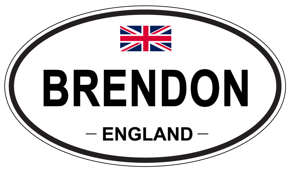 BRENDON, ENGLAND - Oval Sticker