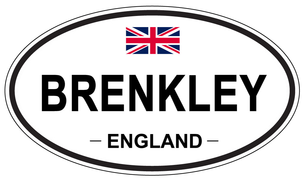 BRENKLEY, ENGLAND - Oval Sticker