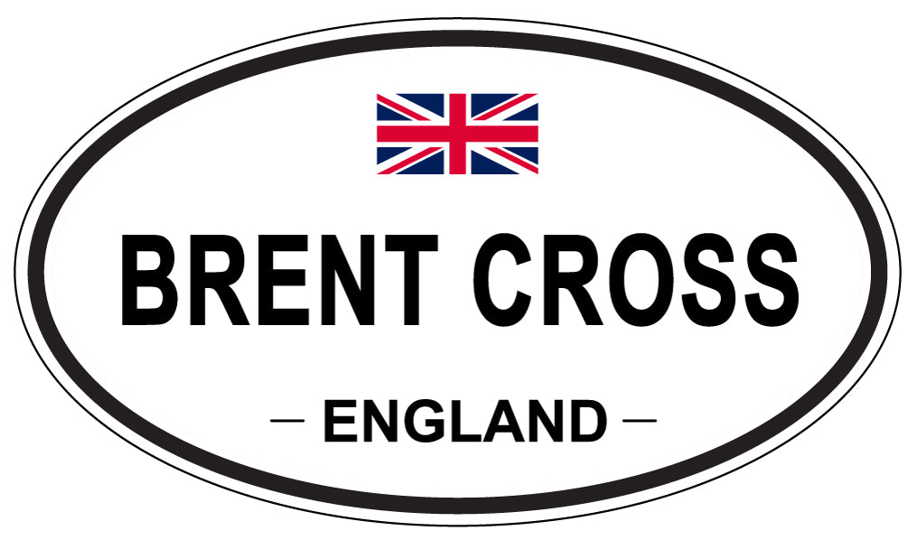 BRENT CROSS, ENGLAND - Oval Sticker