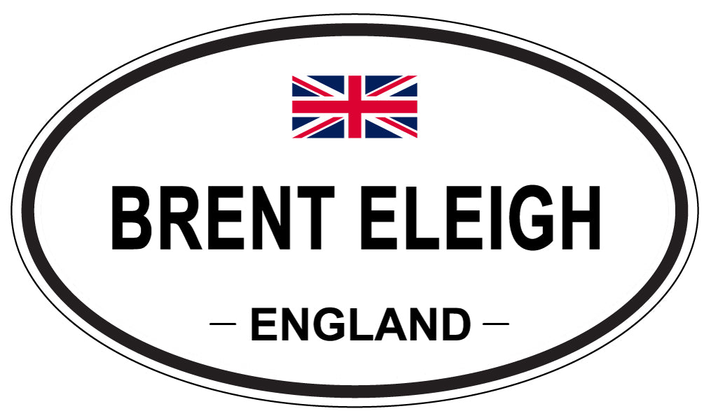BRENT ELEIGH, ENGLAND - Oval Sticker