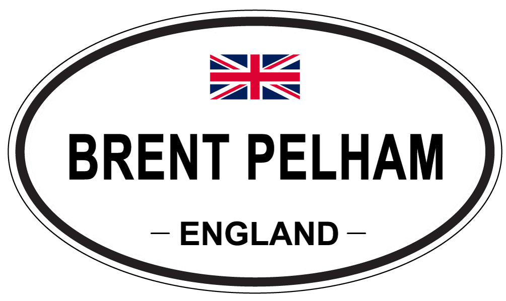 BRENT PELHAM, ENGLAND - Oval Sticker