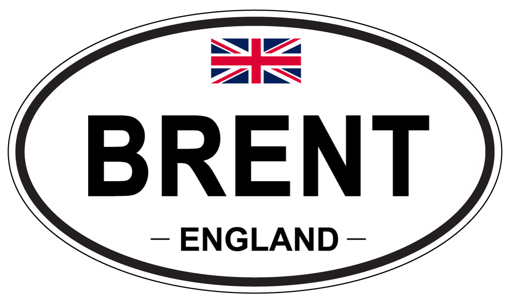 BRENT, ENGLAND - Oval Sticker