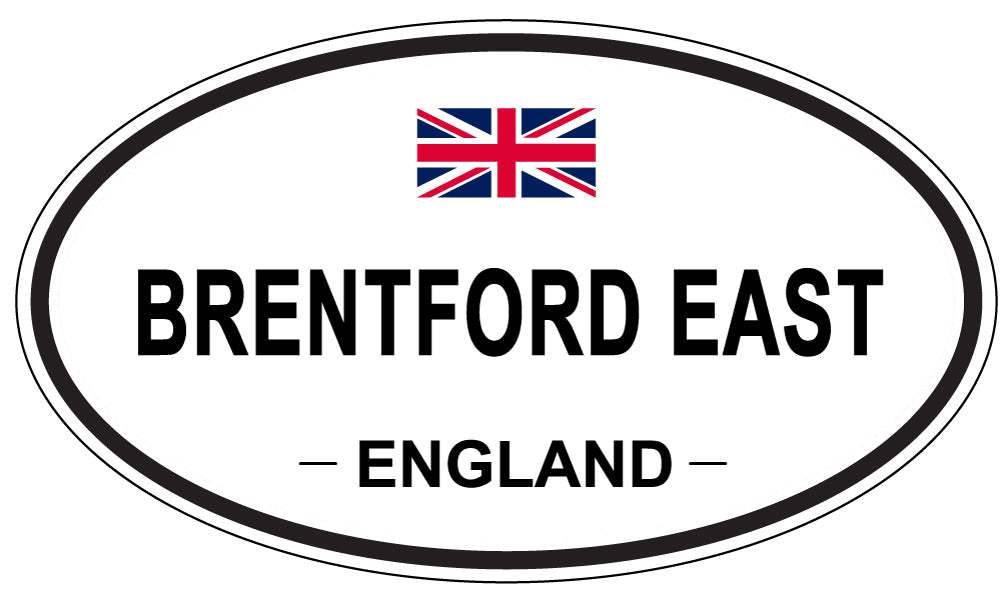 BRENTFORD EAST, ENGLAND - Oval Sticker