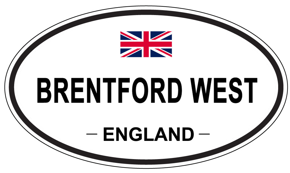 BRENTFORD WEST, ENGLAND - Oval Sticker