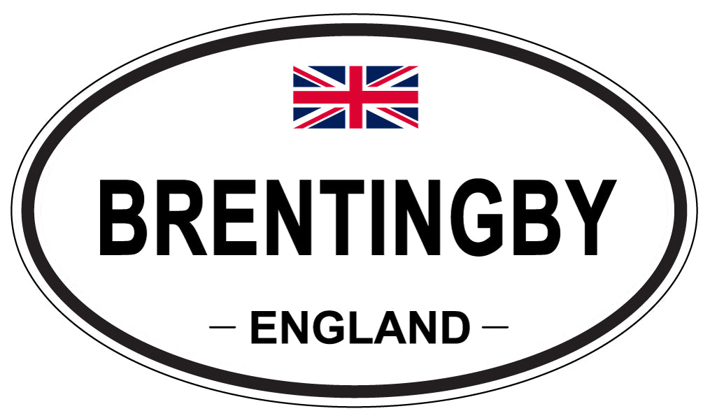 BRENTINGBY, ENGLAND - Oval Sticker