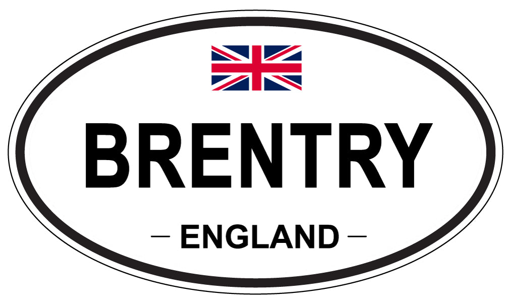 BRENTRY, ENGLAND - Oval Sticker