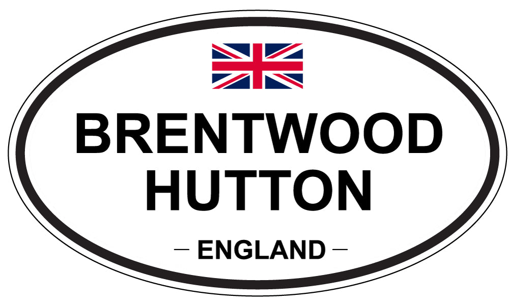 BRENTWOOD HUTTON, ENGLAND - Oval Sticker