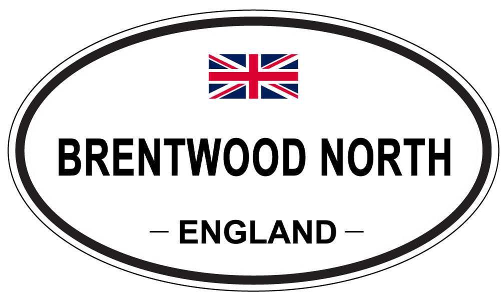 BRENTWOOD NORTH, ENGLAND - Oval Sticker