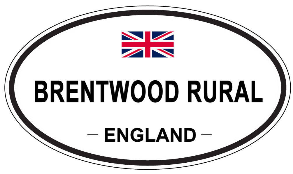 BRENTWOOD RURAL, ENGLAND - Oval Sticker