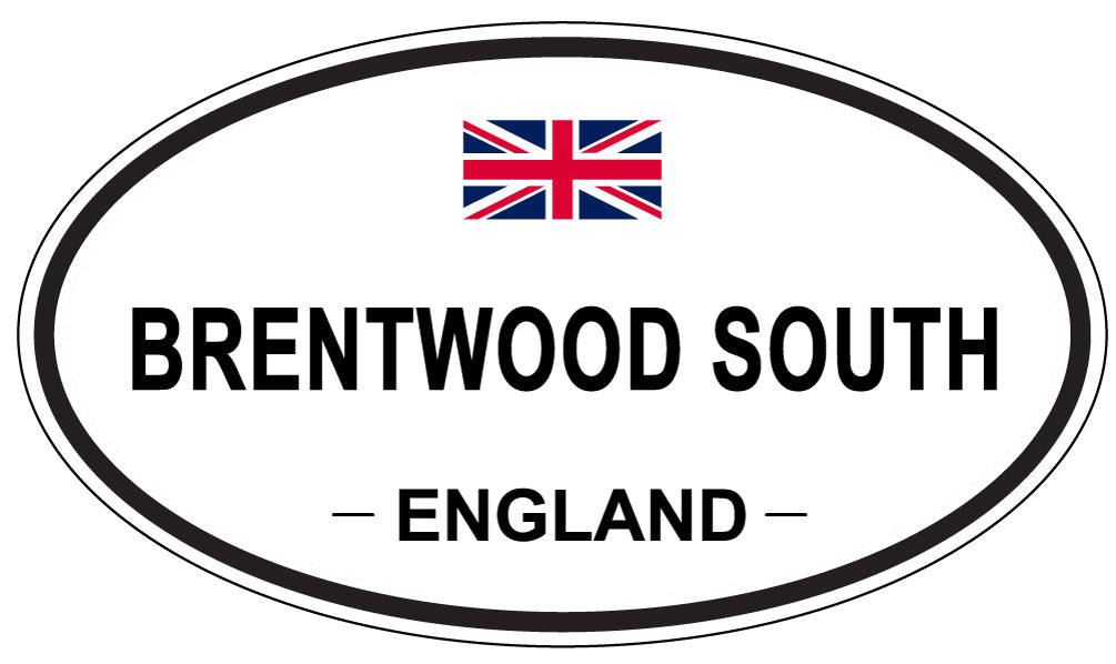 BRENTWOOD SOUTH, ENGLAND - Oval Sticker