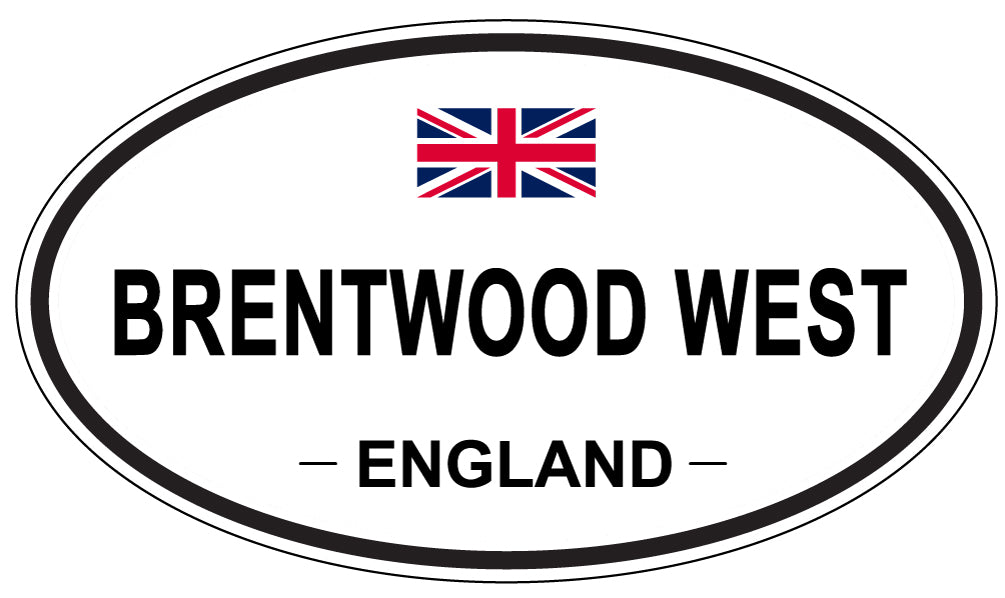BRENTWOOD WEST, ENGLAND - Oval Sticker