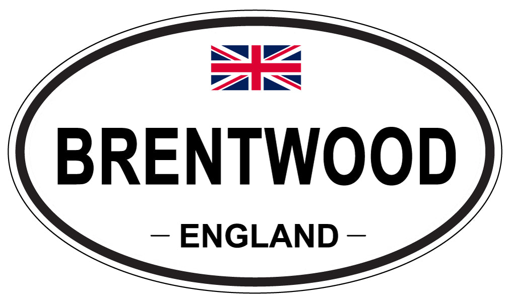 BRENTWOOD, ENGLAND - Oval Sticker