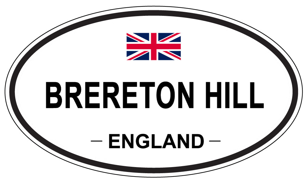 BRERETON HILL, ENGLAND - Oval Sticker