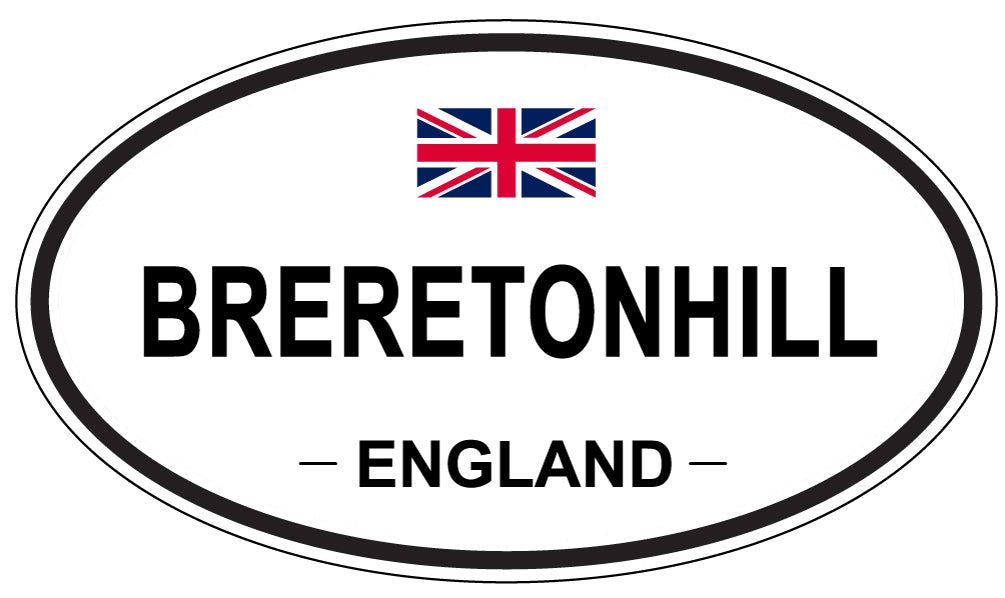 BRERETONHILL, ENGLAND - Oval Sticker