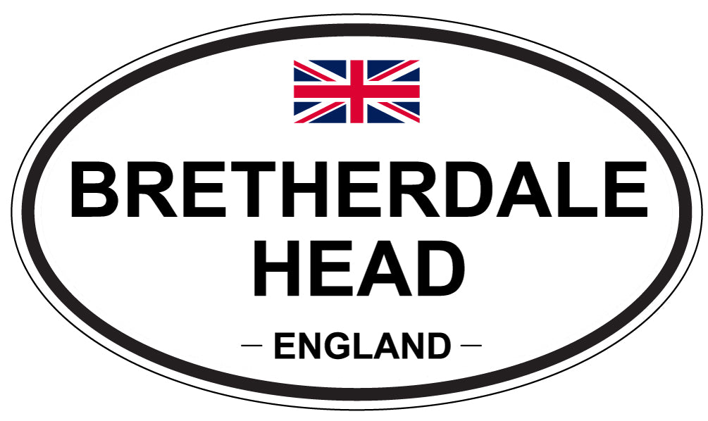 BRETHERDALE HEAD, ENGLAND - Oval Sticker