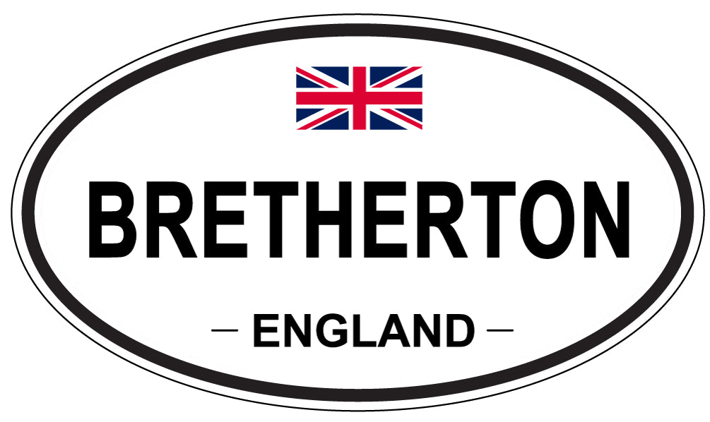 BRETHERTON, ENGLAND - Oval Sticker