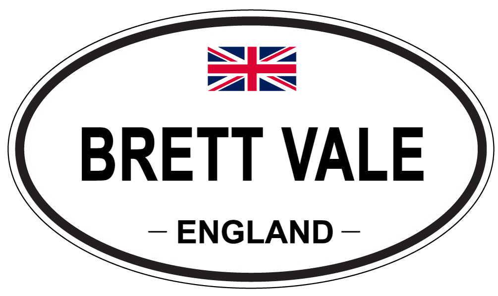 BRETT VALE, ENGLAND - Oval Sticker