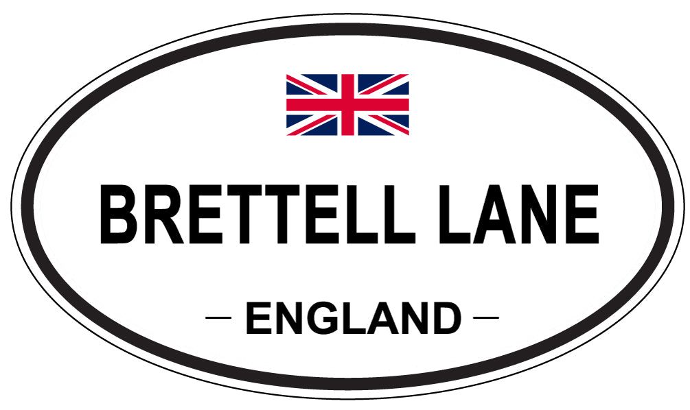 BRETTELL LANE, ENGLAND - Oval Sticker